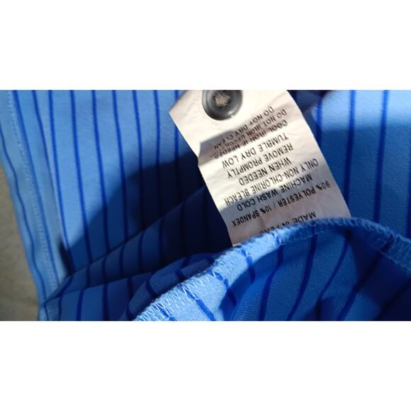 Greyson Golf Polo Shirt XXL Blue Stripe Performance Stretch Made in Peru - Picture 3 of 7